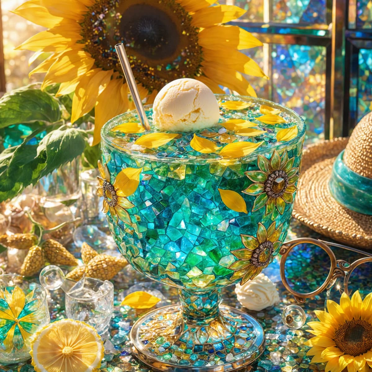 夏を詰め込んだブルーハワイ味 - N.あつめ(Xでは夏芽藍) | ArtNow