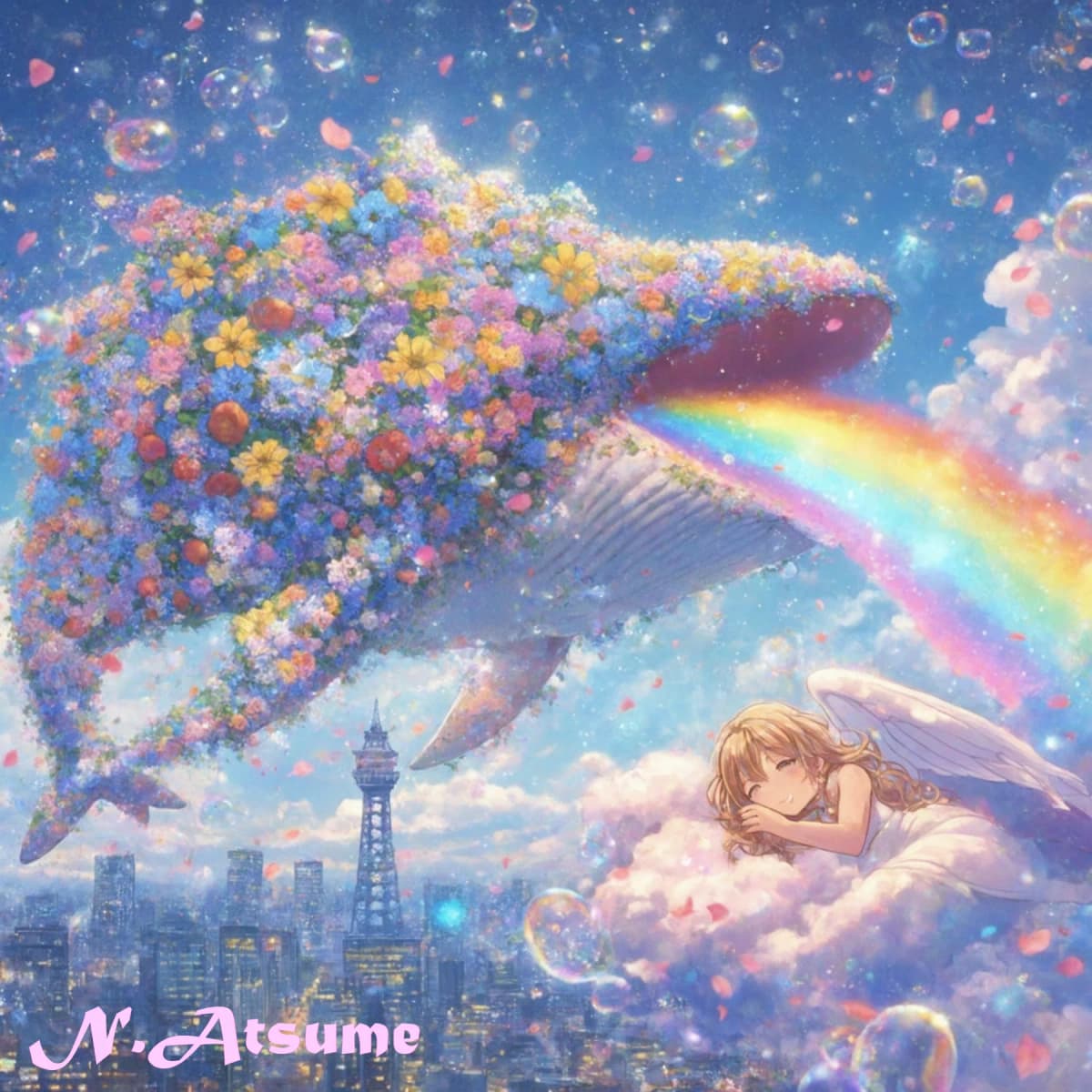 花の海を泳ぐもの - N.あつめ(Xでは夏芽藍) | ArtNow